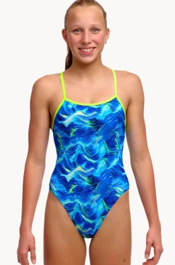 One Pieces^Funkita Girls Storm Chaser Single Strap One Piece Blue/yellow