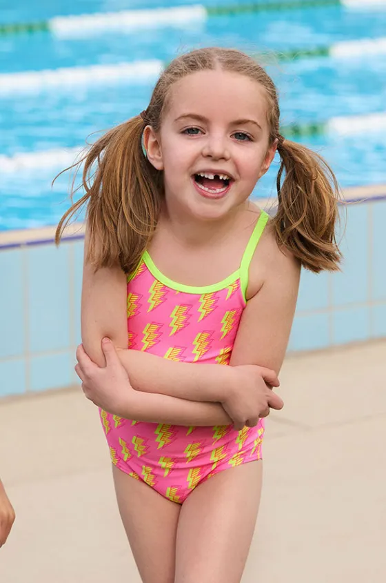 One Pieces^Funkita Girls Stunner One Piece Pink/yellow