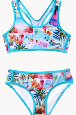 Bikini Sets^Salty Ink Girls Summer Vacay Sports Crop Set Blue/Multi