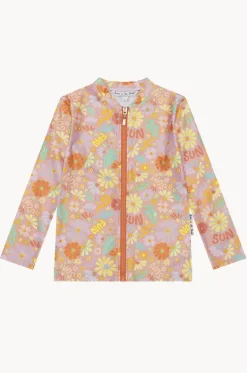 Rashies & Sunsuits^Babes In The Shade Girls Sunny Girl Suntop Orange/pink