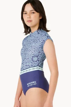 Rashies & Sunsuits^Rip Curl Girls Sunset Luau Sunsuit Navy