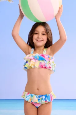 Bikini Sets^Seafolly Girls Girls Surrealism Frill Crop Set Multi