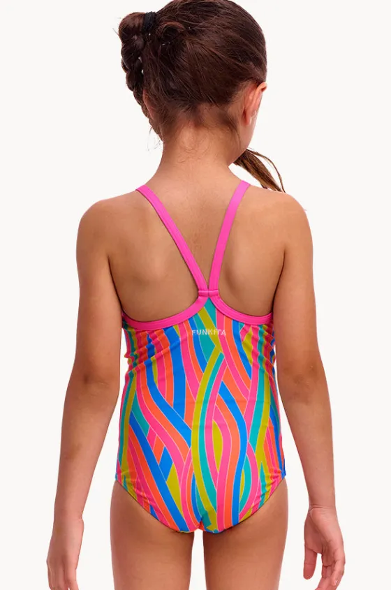 One Pieces^Funkita Girls Swirly Straws One Piece Multi