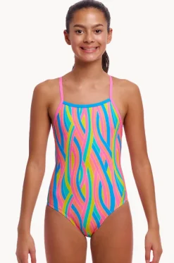 One Pieces^Funkita Girls Swirly Straws Strapped In One Piece Multi