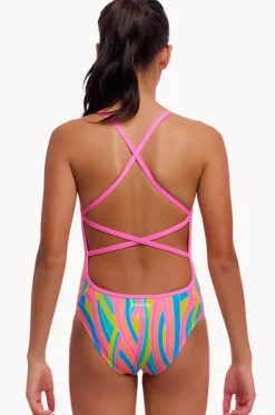 One Pieces^Funkita Girls Swirly Straws Strapped In One Piece Multi