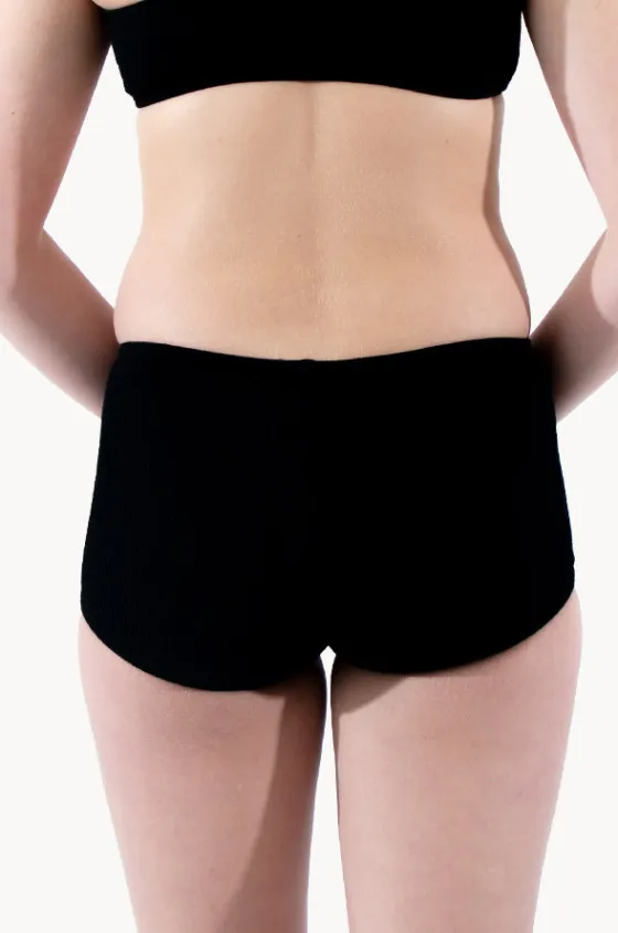 Teen Girls Separates^Base Swim Girls Textured Boyleg Black