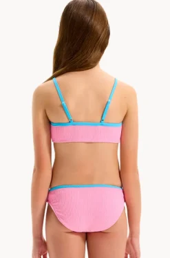 Bikini Sets^Seafolly Girls Girls Textured Contrast Crop Set Flamingo