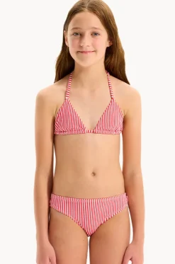 Bikini Sets^Seafolly Girls Girls Textured Stripe Tri Set Chilli Red
