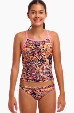 Tankini Sets^Funkita Girls Tipsy Tiger Tankini Set Animal