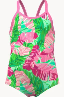 One Pieces^Funkita Girls Tropic Palm One Piece Pink/green