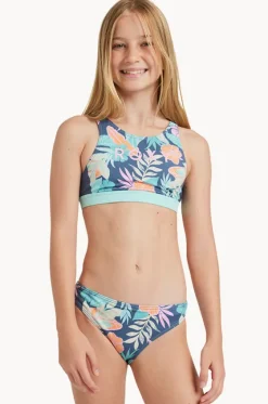 Bikini Sets^Roxy Girls Tropical Active Crop Set Indigo
