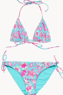 Bikini Sets^Snapper Rock Girls Tropical Glow Tri Set Blue/Pink