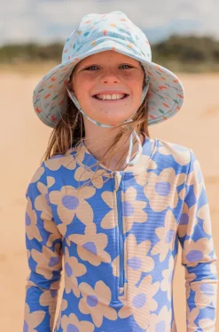 Hats^Acorn Girls Tropical Reef Swim Hat Aqua