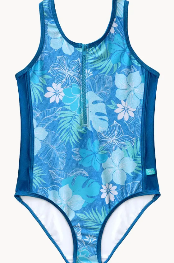 One Pieces^Salty Ink Girls Tropicana Zip One Piece Blue