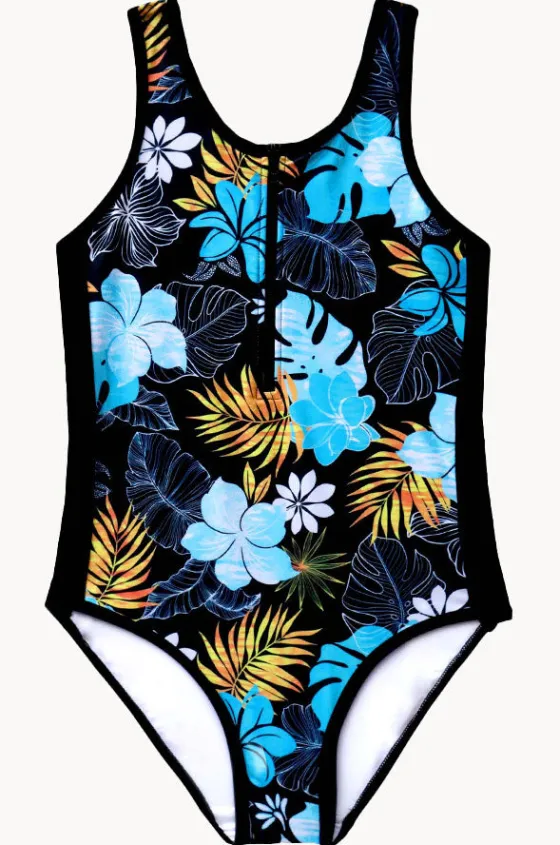 One Pieces^Salty Ink Girls Tropicana Zip One Piece Black
