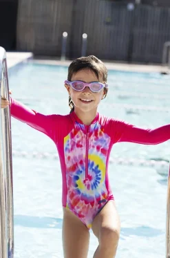 Rashies & Sunsuits|Rashies & Sunsuits^Zoggs Girls Twister Sunsuit Pink/Multi