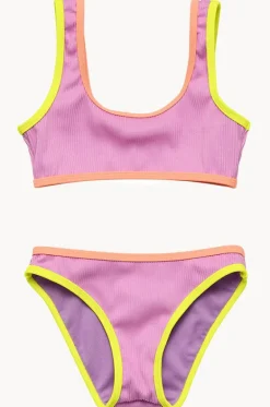 Bikini Sets^Snapper Rock Girls Vacay Pop Crop Set Lilac