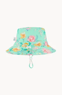 Hats^Toshi Girls Waratah Paradise Swim Sunhat Mint