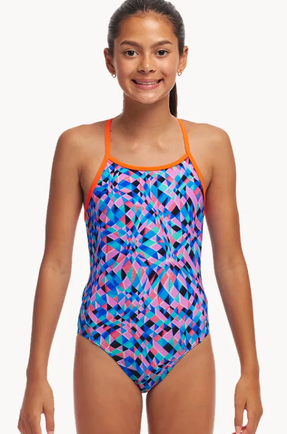 One Pieces^Funkita Girls Warp Tour Diamond Back One Piece Blue/pink