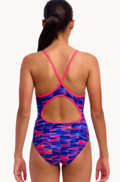 One Pieces^Funkita Girls Warped Waves Diamond Back One Piece Navy/pink