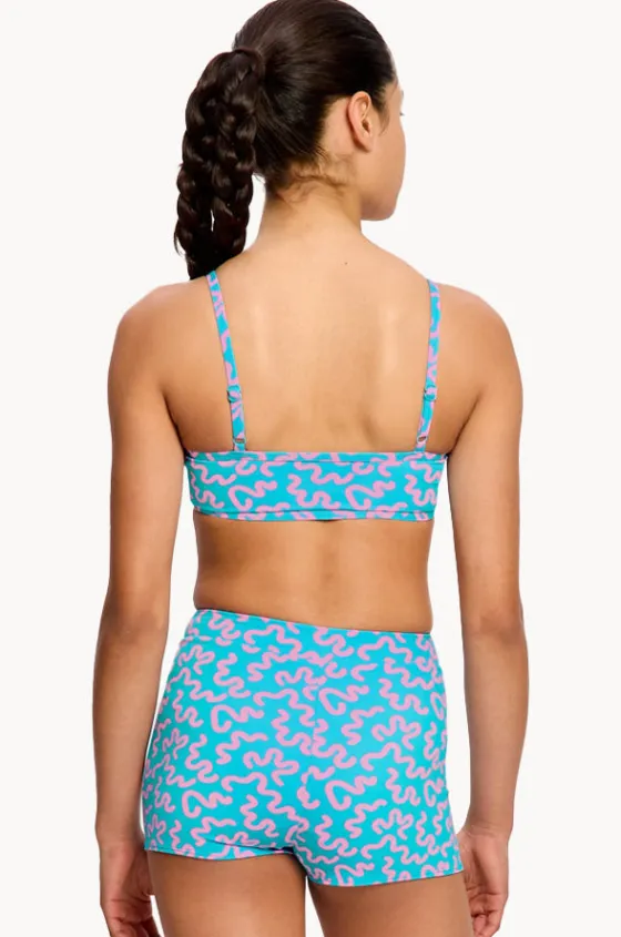 Period Swimwear|Bikini Sets^Modibodi Girls Wavy Adjustable Crop Set Blue