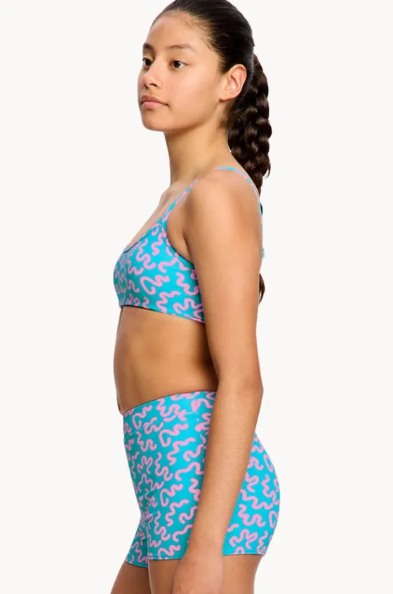 Period Swimwear|Bikini Sets^Modibodi Girls Wavy Adjustable Crop Set Blue