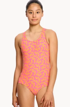 Period Swimwear|One Pieces^Modibodi Girls Wavy Racerback One Piece Pink