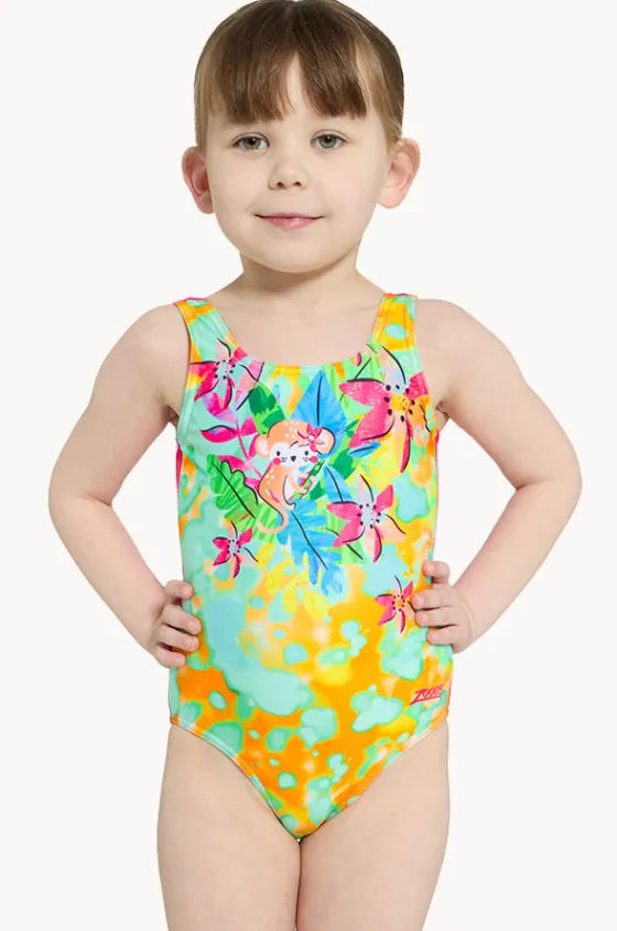 One Pieces^Zoggs Girls Wildwood Scoopback One Piece Pink/multi