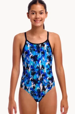 One Pieces^Funkita Girls You Messer Diamond Back One Piece Blue/black
