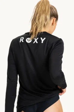 Rashies & Sunsuits^Roxy Happy Waves Long Sleeve Suntop BLACK