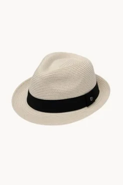 Headwear|Headwear^Rigon Harley Black Band Trilby Hat Ivory