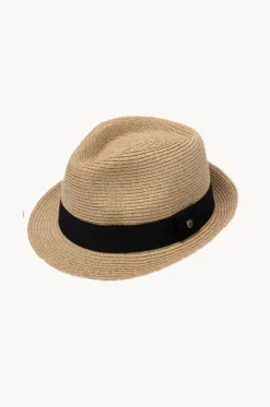 Headwear|Headwear^Rigon Harley Black Band Trilby Hat Natural