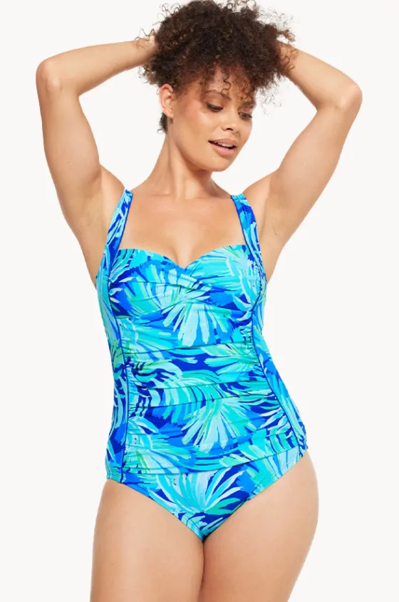 One Pieces^Togs Havana Sweetheart Ruched One Piece Green/blue