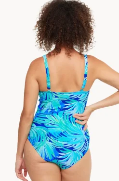 One Pieces^Togs Havana Sweetheart Ruched One Piece Green/blue