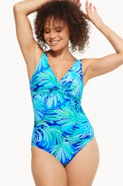 One Pieces^Togs Havana Twist Front One Piece Green/blue