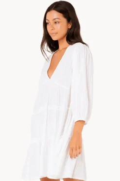 Dresses^Rip Curl Haze 3/4 Sleeve Mini Dress WHITE