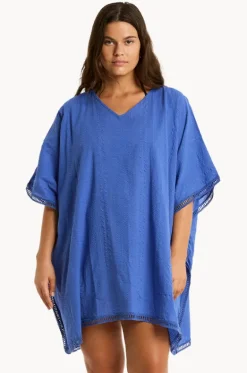 Overswim^Sea Level Heatwave Kaftan Blue