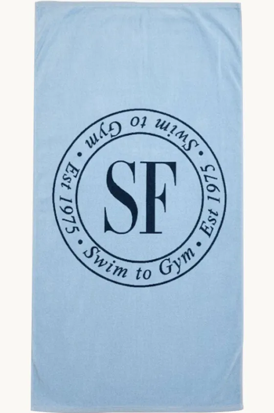 Towels|Towels^Seafolly Heritage Beach Towel Powder blue