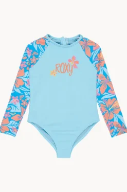 Rashies & Sunsuits^Roxy Hibiscus Hugs Long Sleeve Sunsuit Blue/Orange
