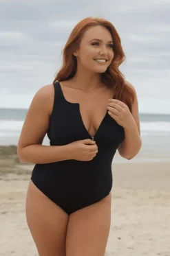 One Pieces^Capriosca High Neck One Piece BLACK