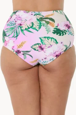 Bottoms^Capriosca Honolulu High Waisted Pant Purple/green