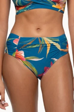 Bottoms^Nip Tuck Hula Hula Brigitte Ruched Mid Pant Blue