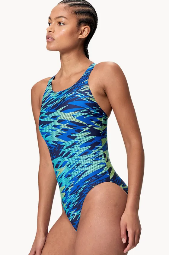 One Pieces^Speedo Hyperboom Allover Medalist One Piece Blue/green
