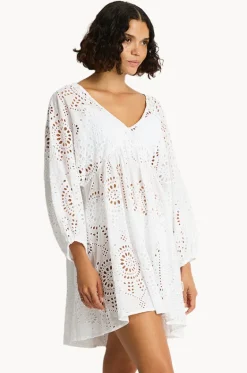 Dresses^Sea Level Ibiza Boho Short Dress White