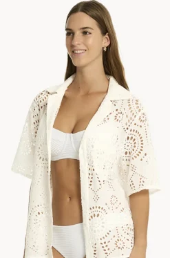 Tops^Sea Level Ibiza Bowling Shirt White