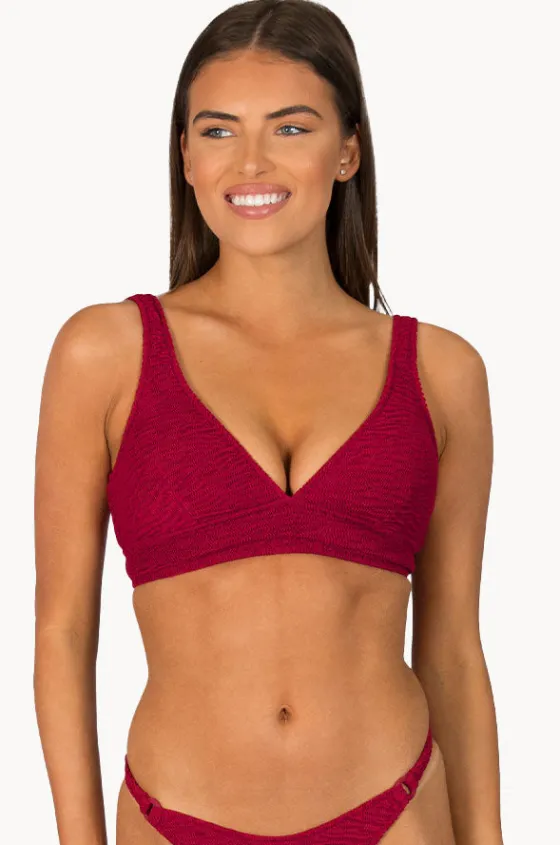 Bikini Tops^Baku Ibiza D/DD Cup Longline Bra Scarlet