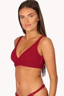 Bikini Tops^Baku Ibiza D/DD Cup Longline Bra Scarlet