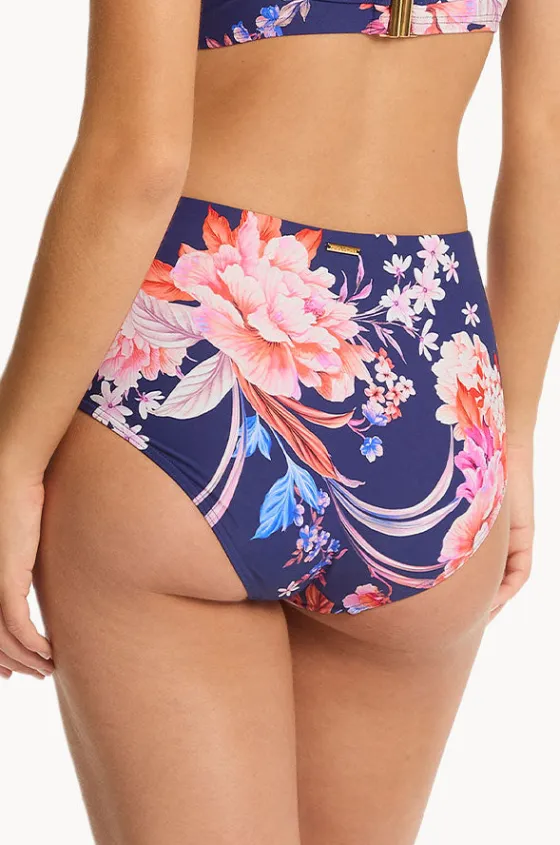 Bottoms^Sea Level Indochine Gathered High Waist Pant French navy