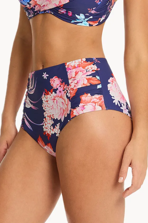 Bottoms^Sea Level Indochine Gathered High Waist Pant French navy