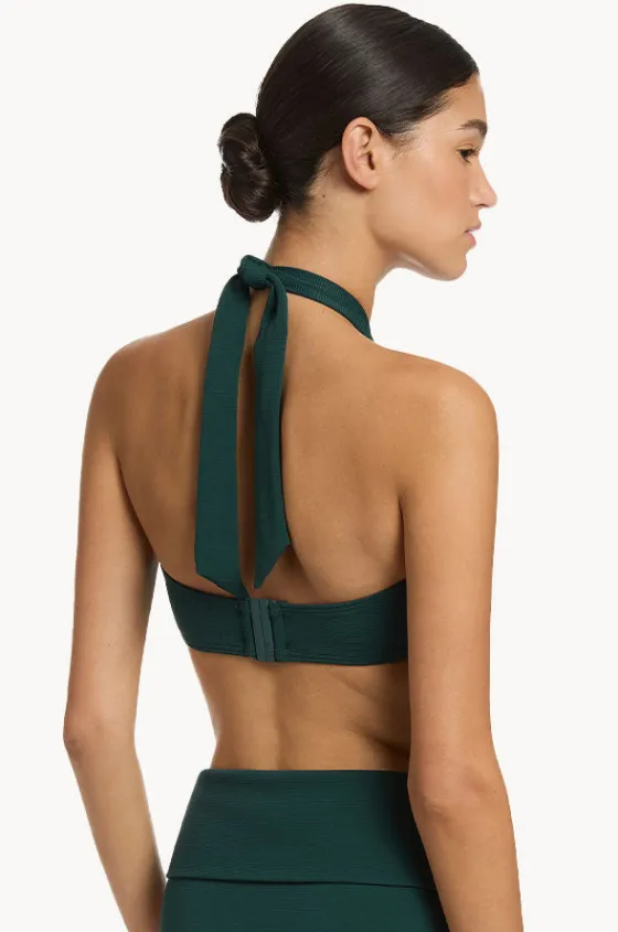Bikini Tops^Jets Isla Rib Bandeau Halter Forest